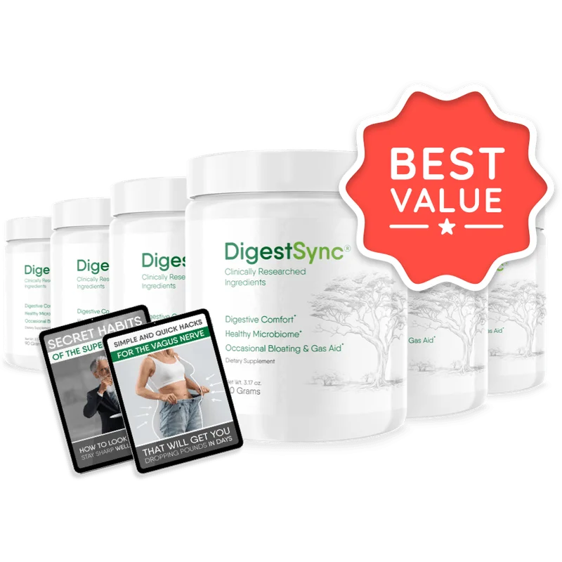 DigestSync Gut & Digestive Health — 6 Bottle / 180 Day Pack